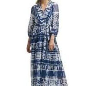 CALVIN KLEIN Tie-Dyed Wrap Maxi Dress